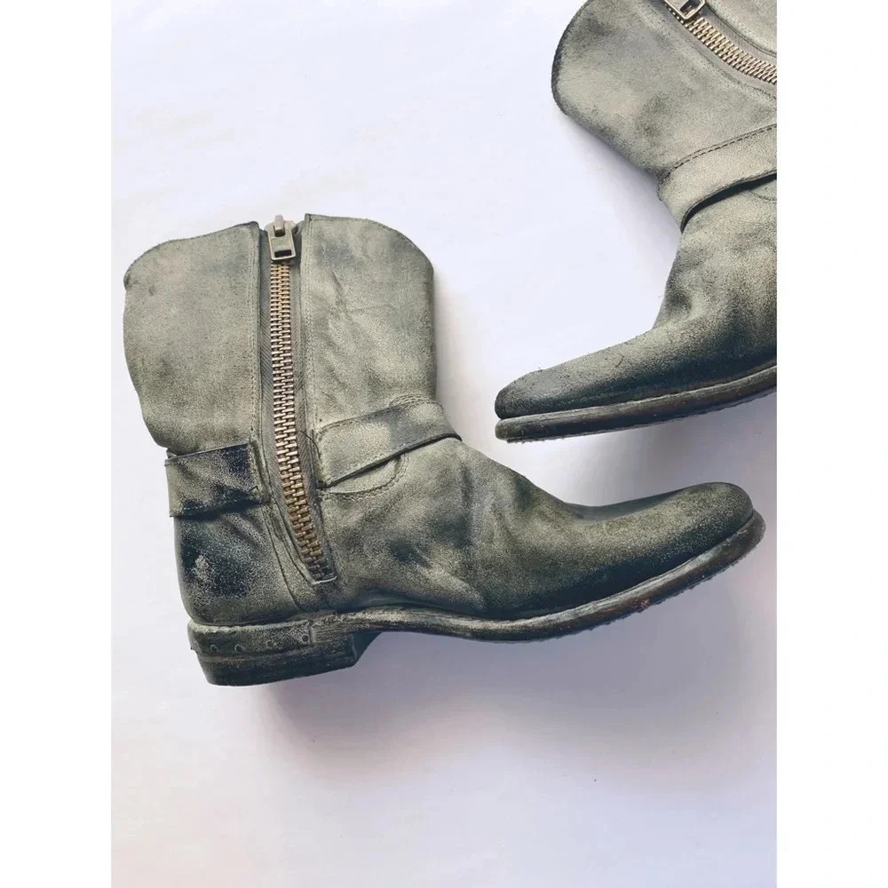 Bed Stu Cobbler Series Distressed Harness Boots - Picture 3 of 7